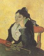 Vincent Van Gogh L'Arlesienne:Madame Ginoux wtih Books (nn04) oil